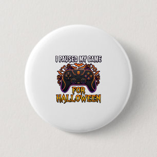 Paused Game Halloween Controller Bats Ghosts_1 6 Cm Round Badge