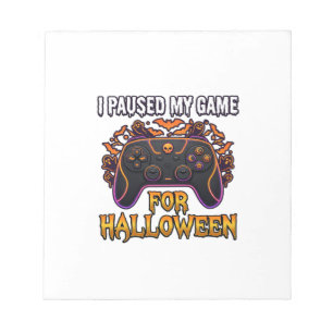 Paused Game Halloween Controller Bats Ghosts_1 Notepad
