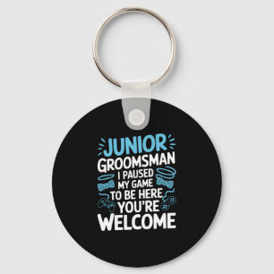 Paused game wedding party bow tie cute junior key ring