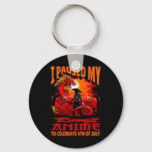 Paused My Anime To Celebrate 4th Of July Independe Key Ring
