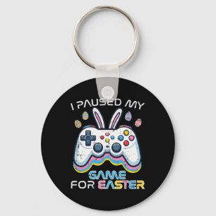 Paused My Game For Easter Gaming Gamer Men Boys Ki Key Ring