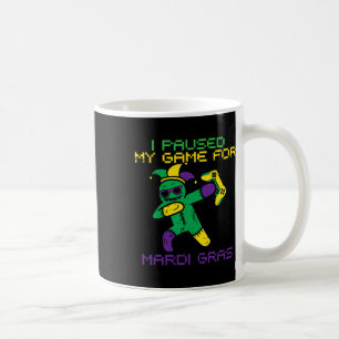 Paused My Game For Mardi Gras Jester Dab Youth Men Coffee Mug