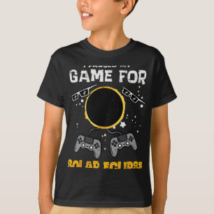Paused My Game Solar Eclipse 2024 Gaming Gamer Men T-Shirt