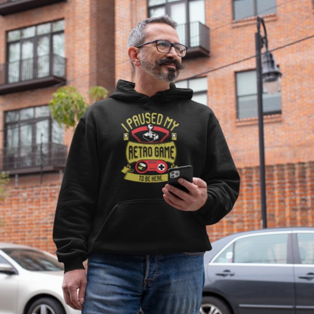 Paused My Retro Game - Vintage Gamer Hoodie (Creator Uploaded)