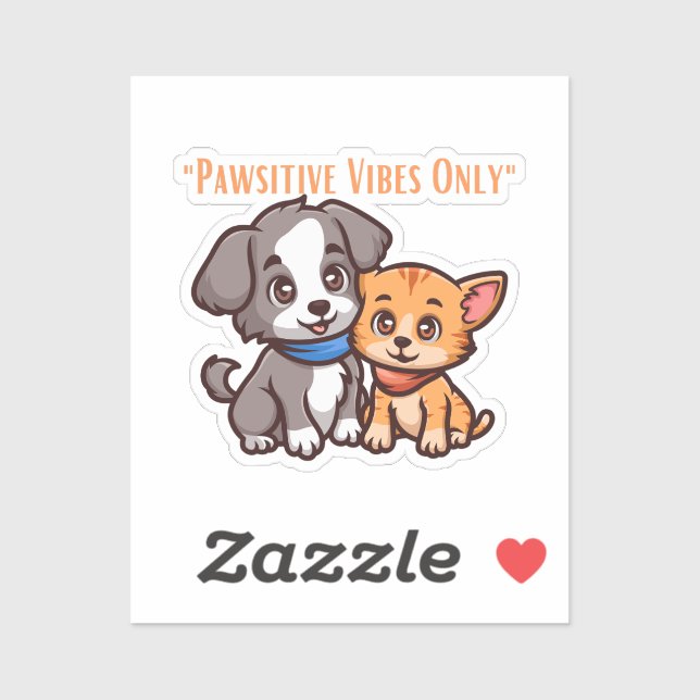 Pausitive vibes only sticker  (Sheet)