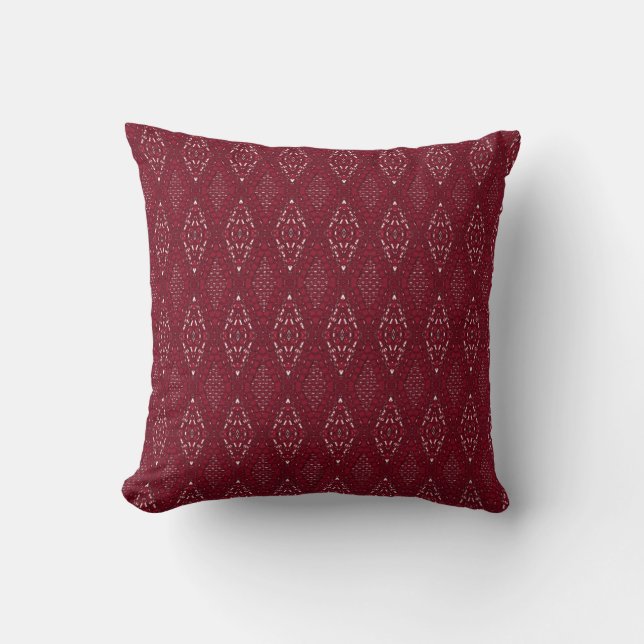 Pave Diamonds Rubies Throw Pillow (Front)