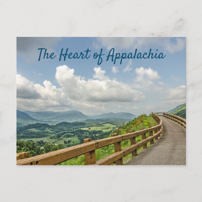 Paved Path with Wood Railings Postcard (Front)