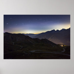 PAVED ROAD BETWEEN MOUNTAI POSTER