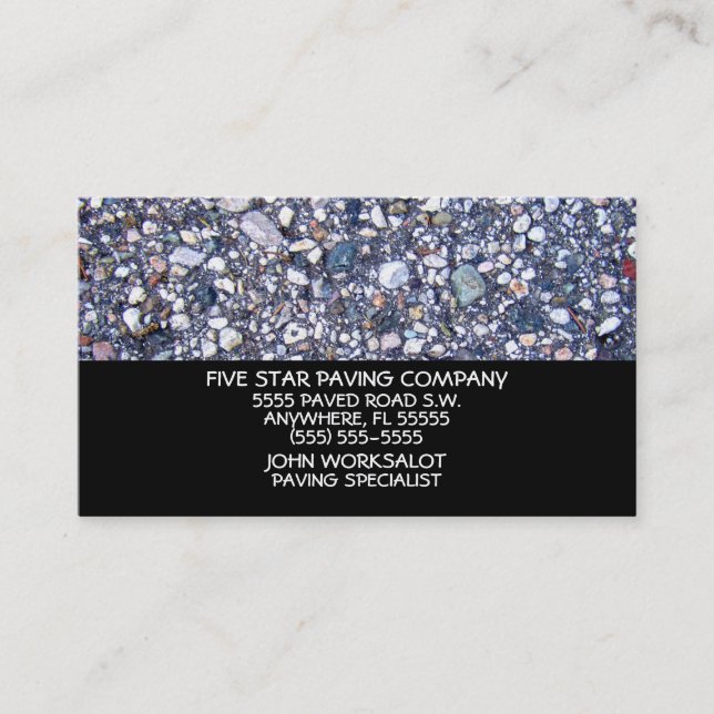 Paved Road Business Card (Front)