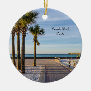 Paved Walkway To Pensacola Beach Circle Ornament