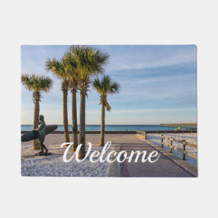 Paved Walkway To Pensacola Beach Welcome Doormat