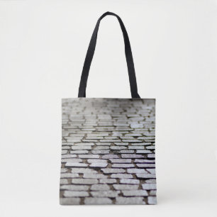 Pavement cobblestones walkway tote bag