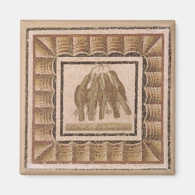 Pavement depicting five thrushes, from El-Jem Magnet (Front)