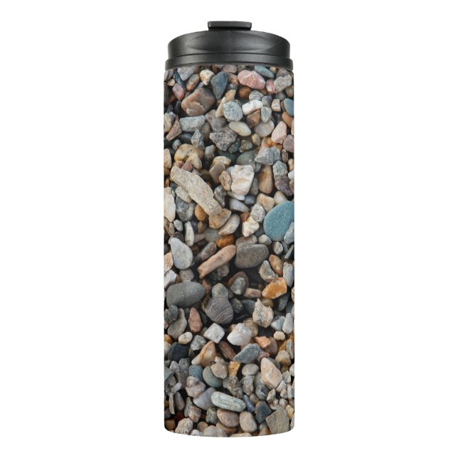 Pavement pebble textureabstract, home decor, backg thermal tumbler (Front)