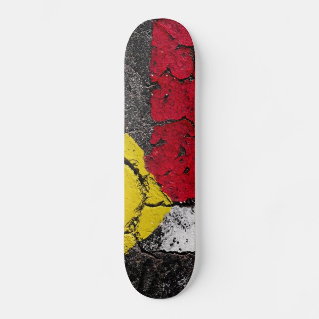 Pavement Road Paint Art - Cool - Fun Skateboard (Front)