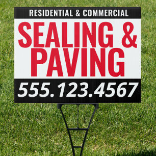 Pavement Sealing and Paving Asphalt  Garden Sign