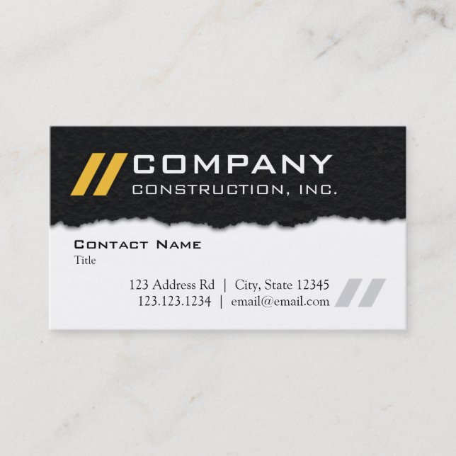 Pavement Themed Professional Business Card (Front)