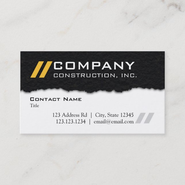 Pavement Themed Professional Business Card (Front)