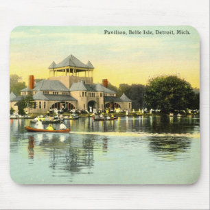 Pavilion, Belle Isle, Detroit Michigan 1915 Vinta Mouse Mat
