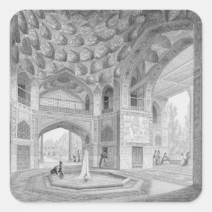 Pavilion of the Eight Paradises, in Isfahan, from Square Sticker