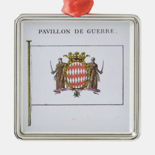 Pavillon de Guerre, detail from Flags from Monaco Metal Tree Decoration