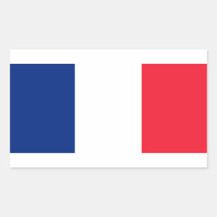 Pavillon de la France  Flag of France Rectangular Sticker
