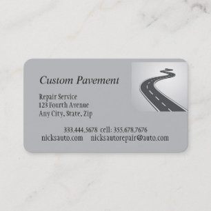 Paving, Asphalt, Roads Business Cards