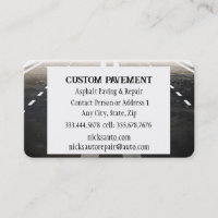 Paving, Asphalt, Roads Business Cards