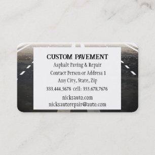 Paving, Asphalt, Roads Business Cards