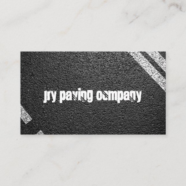 Paving Company Business Card (Front)