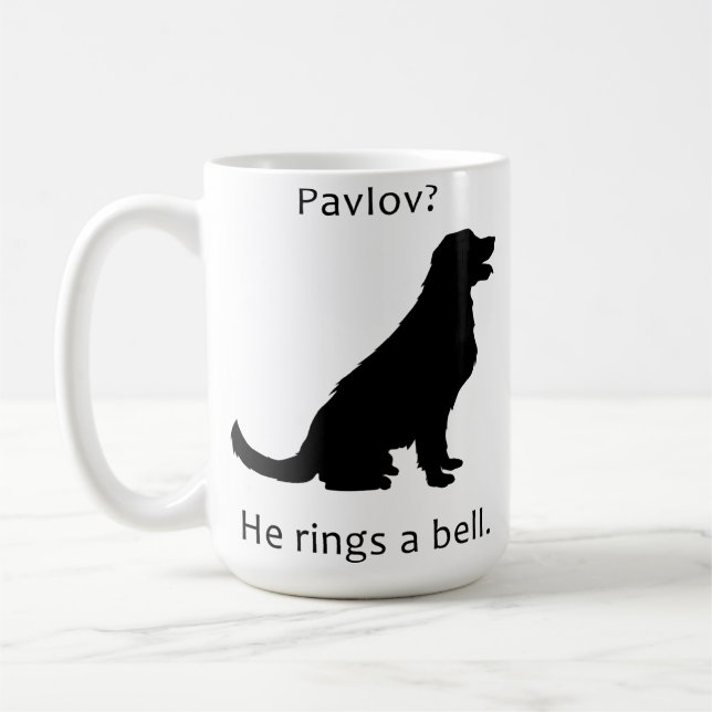 Pavlov Dog Pun Coffee Mug (Left)