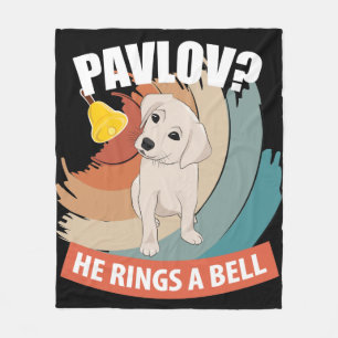 Pavlov He Rings A Bell - Pavlov's Dog Fleece Blanket