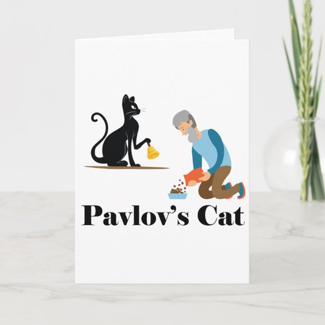 Pavlov's Cat Funny Psychology Card (Front)