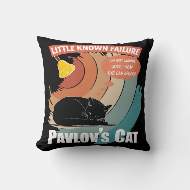 Pavlov's Cat - Funny Psychology Cushion (Front)