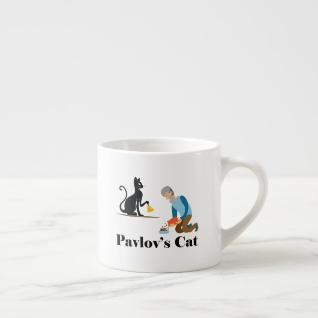Pavlov's Cat Funny Psychology Espresso Cup (Right)