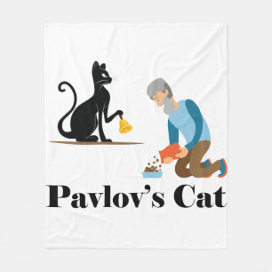 Pavlov's Cat Funny Psychology Fleece Blanket