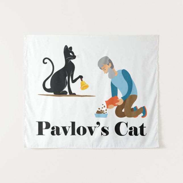 Pavlov's Cat Funny Psychology Tapestry (Front (Horizontal))
