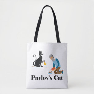 Pavlov's Cat Funny Psychology Tote Bag