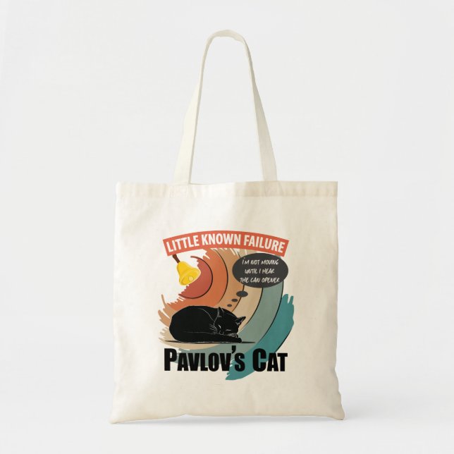 Pavlov's Cat - Funny Psychology Tote Bag (Front)