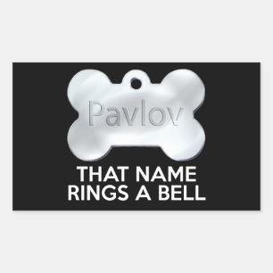 PAVLOV'S DOG RECTANGULAR STICKER