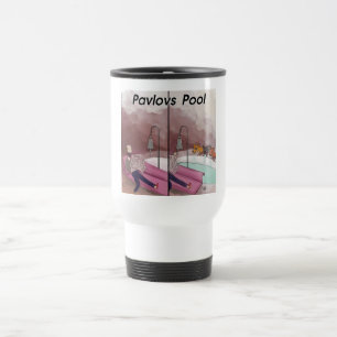 Pavlov's Pool Funny Cartoon Travel Mug