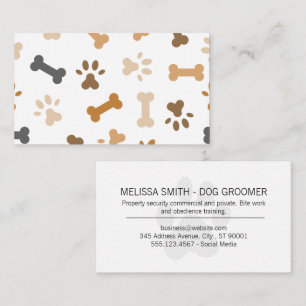Paw and Bone Print Business Card