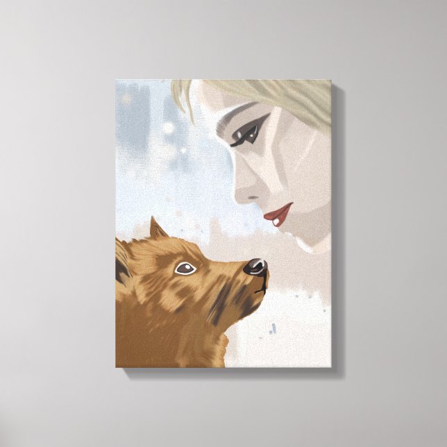 Paw and Pulse II – Animal and Human Bond Canvas Print (Front)