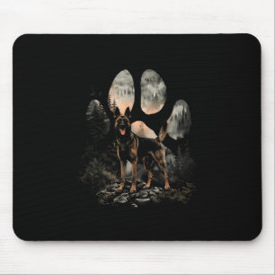 Paw Belgian Malinois Dog Mum Dad Mountains Sunset  Mouse Mat