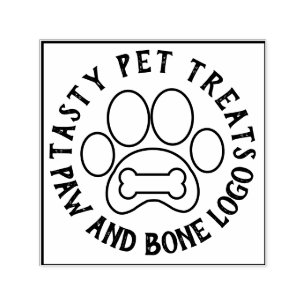 Paw Bone Pet Treats Foods Self-inking Stamp