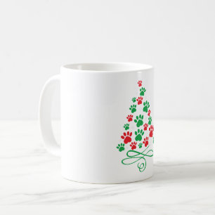 Paw Christmas Tree Coffee Mug