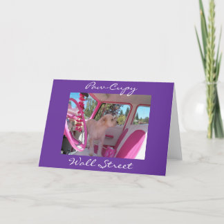 paw-cupy wall street holiday card