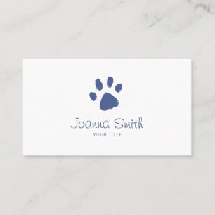 Paw Dog Walking Pet Sitting Blue Vet Appointment  Card