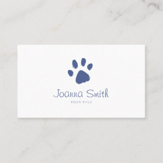 Paw Dog Walking Pet Sitting Blue Vet Appointment  Card