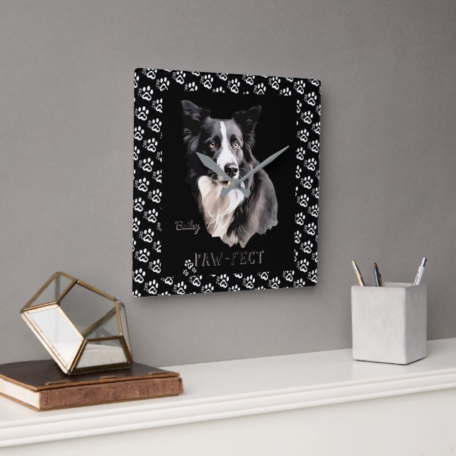 Paw-fect Square Wall Clock (Office)